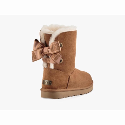 Botas UGG Customizable Bailey Bow Short Mulher Marrom | PT-QAGYR